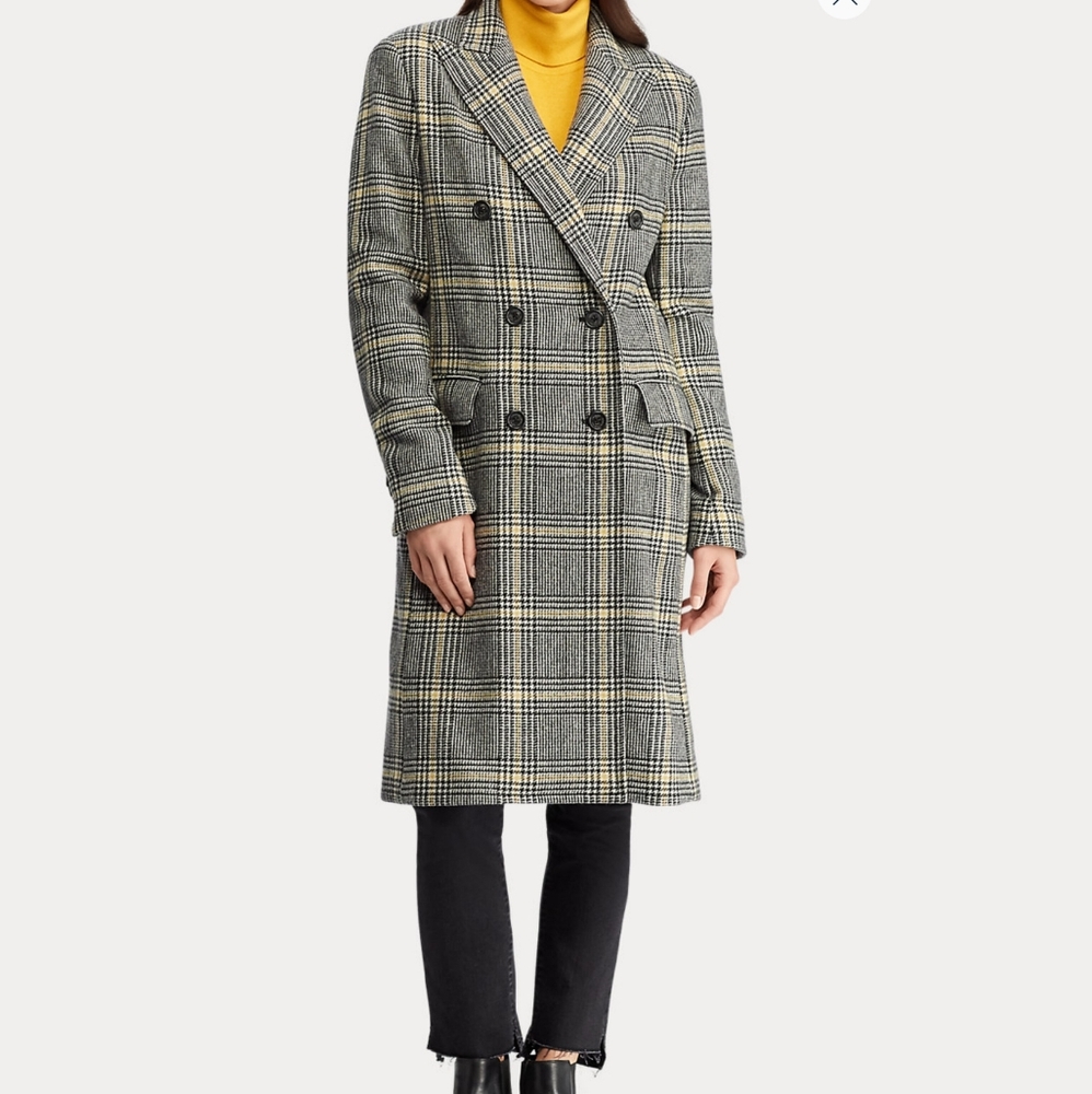 🔥Ralph Lauren | Wool-Blend Plaid Coat - Picture 3 of 15